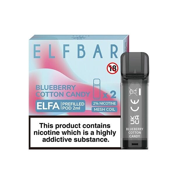 Elfbar - Elfa Pre-Filled Pod 2Pack - Blueberry Cotton Candy - MHDÜ