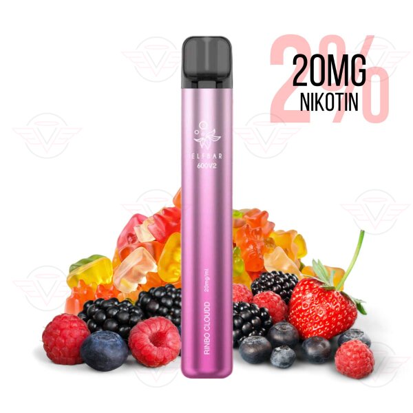 Elfbar - Einweg E Zigarette 600 V2 Rinbo Cloudd 20mg/ml 2%