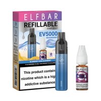 Elfbar - EV5000 Refillable Starter Kit Blueberry Sour...