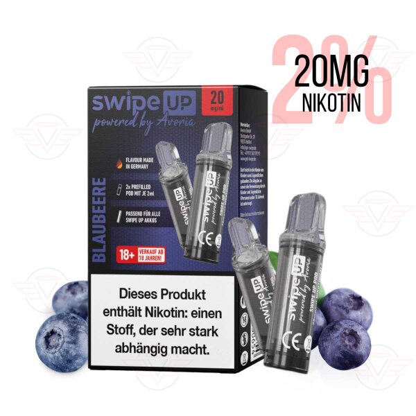 Swipe Up - Pre-Filled Pods Blueberry 20mg Nicotine Salt