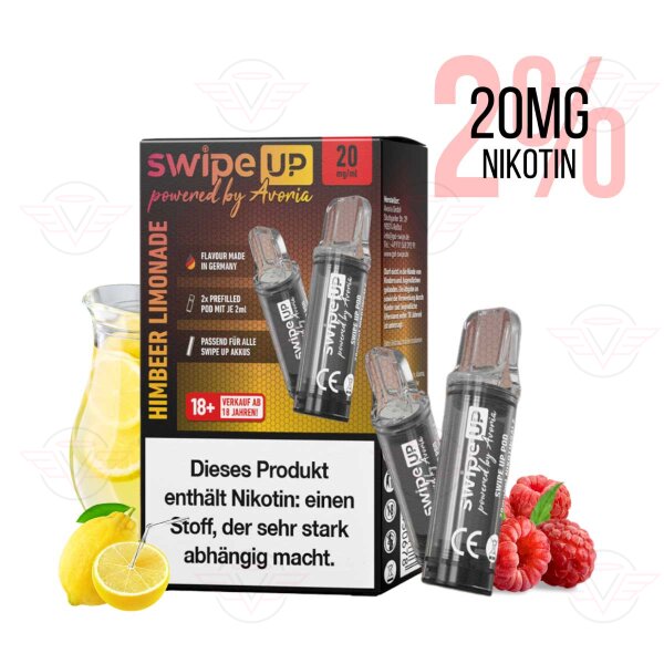Swipe Up - Pre-Filled Pods Himbeer Limonade 20mg Nikotinsalz