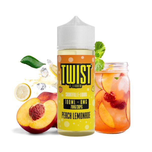 Twist E-Liquids - Limonade à la pêche 120ml Shortfill