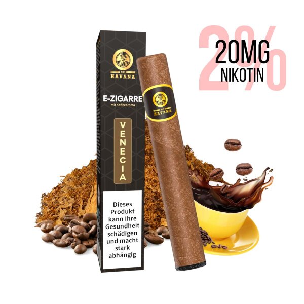 XO Havana - Disposable E-Cigar VENECIA Coffee 20mg Nicotine Salt