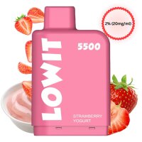 Elfbar - Lowit 5500 Prefilled Pod Strawberry Yogurt -...