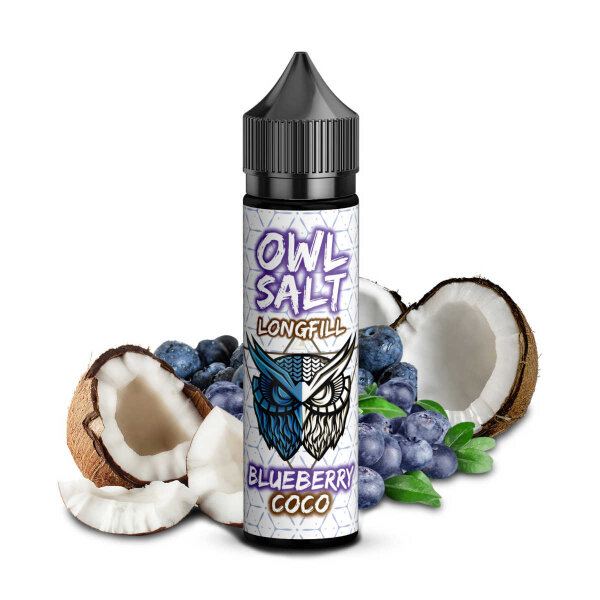 OWL Salt - Blueberry Coco Longfill 10ml dans un flacon de 60ml