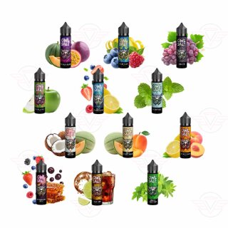 OWL Salt Longfill 12 Flavors Sortiment Geschmäcker - 3 - 10ml in 60ml aroma eliquid: Purple Melon, Sour Blue, Grape, Sour Apple, Blue Lemonade Mix, Menthol, Kokos Melone, Gold Apricot Melon, Sour Peach, Honeyberry Acai, Cola Lime und Waldmeister.