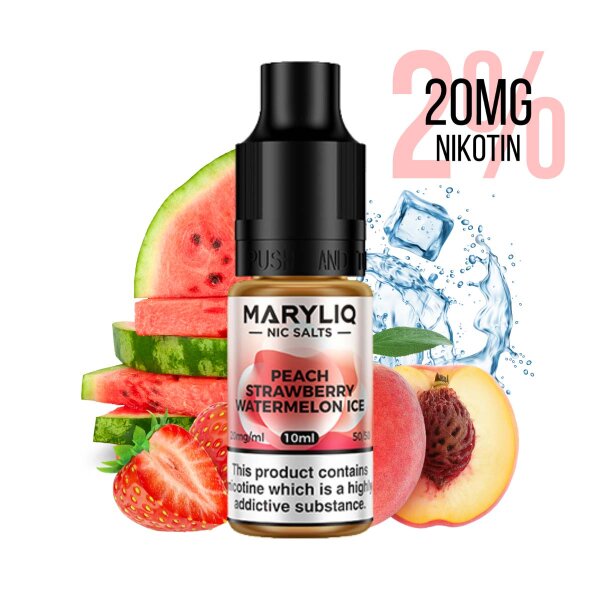 Lost Mary - Maryliq Peach Strawberry Watermelon Ice 20mg/ml Nicotine Salt