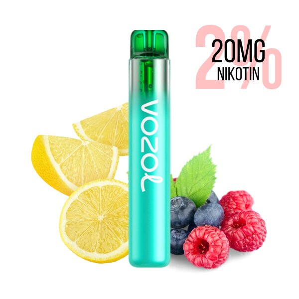 Vozol - Neon 800 Disposable Vape Blueberry Sour Raspberry 20mg/ml Nicotine Salt