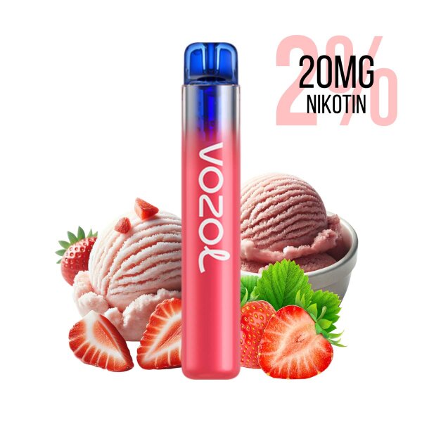 Vozol - Neon 800 Disposable Vape Strawberry Ice Cream 20mg/ml Nicotine Salt