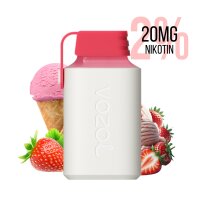 Vozol - Gear 600 Vape jetable Crème glacée à la fraise 20mg/ml (2%) sel de nicotine