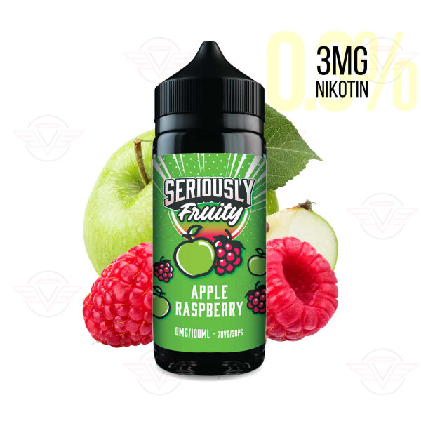 DOOZY VAPE - Seriously Fruity - 120ml Shortfill Apple Raspberry 3mg/ml