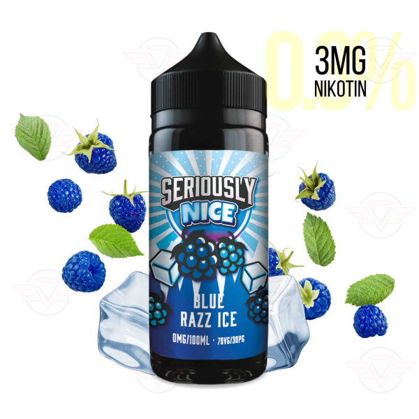 DOOZY VAPE - Seriously Nice 120ml Shortfill Blue Razz Ice 3mg/ml