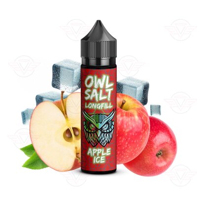 OWL Salt - Apple Ice Longfill 10ml in 60ml bottle