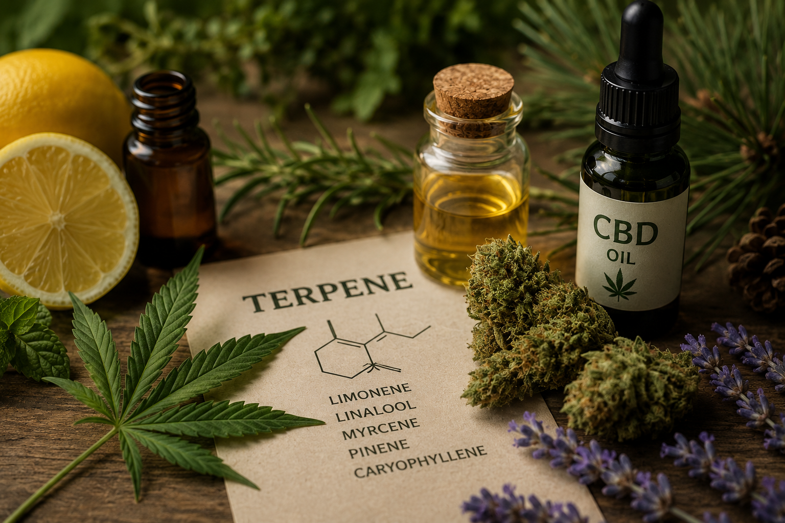 Terpènes CBD chanvre et arômes végétaux expliqués de manière neutre chez Vape.ch
