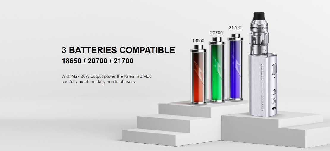 Vapefly Kriemhild 80W Akkukompatibilität